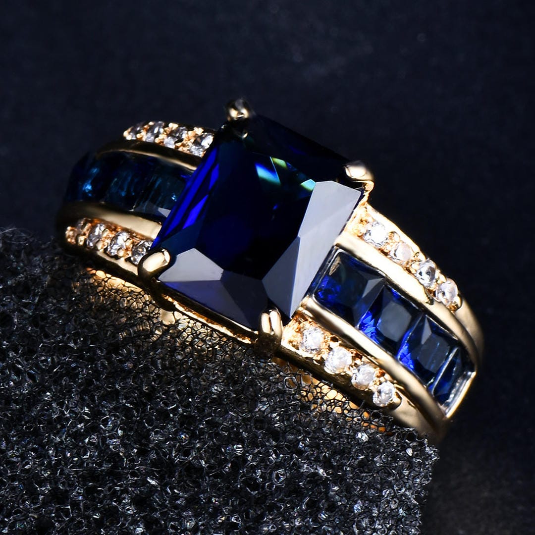 Sapphire Petal Ring