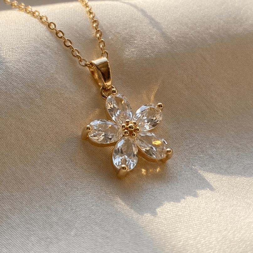 Gold Flower Grace Necklace