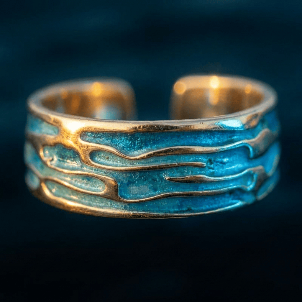 Ocean Lines Ring (Adjustable)
