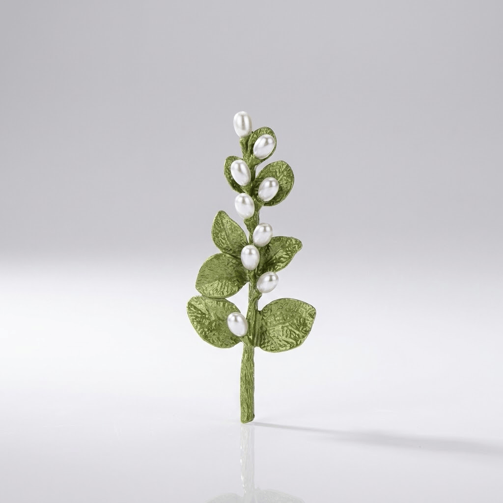 Pearl Botanical Brooch