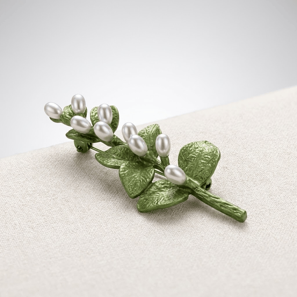 Pearl Botanical Brooch