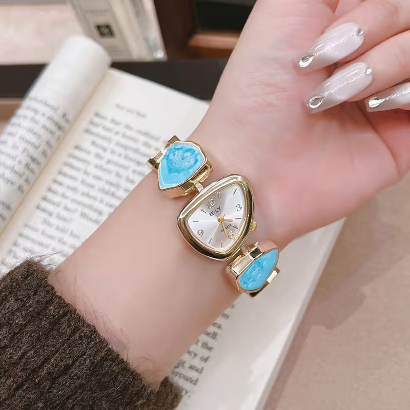 Turquoise Stone Gold Bracelet