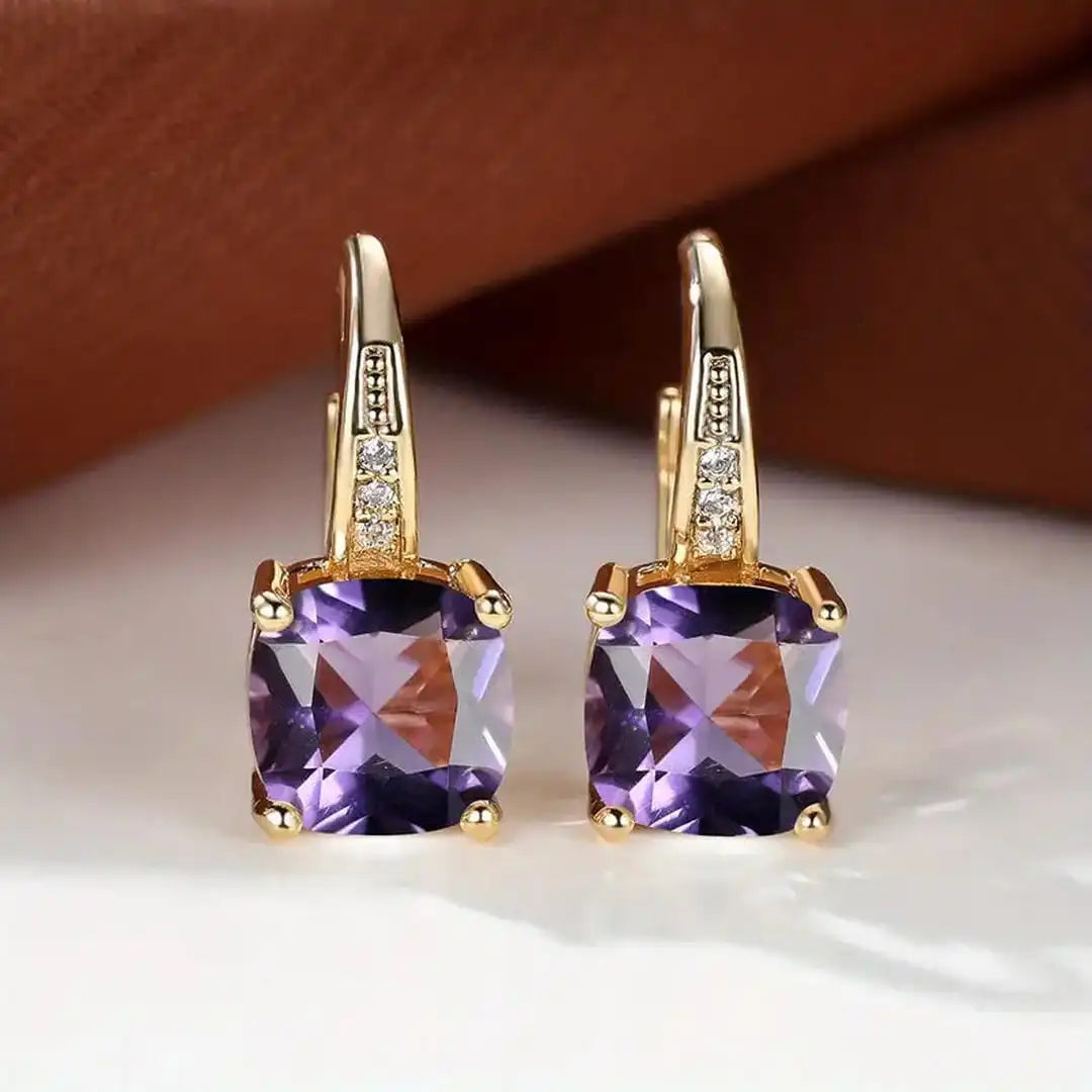 Mystic Sapphire Hoop Earrings
