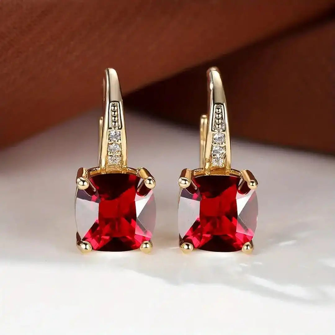 Mystic Sapphire Hoop Earrings