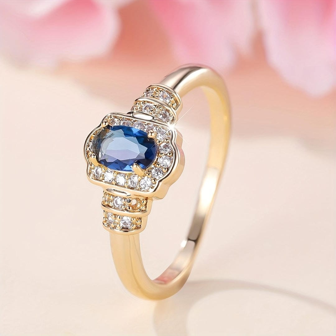 Heirloom Sapphire Halo Ring
