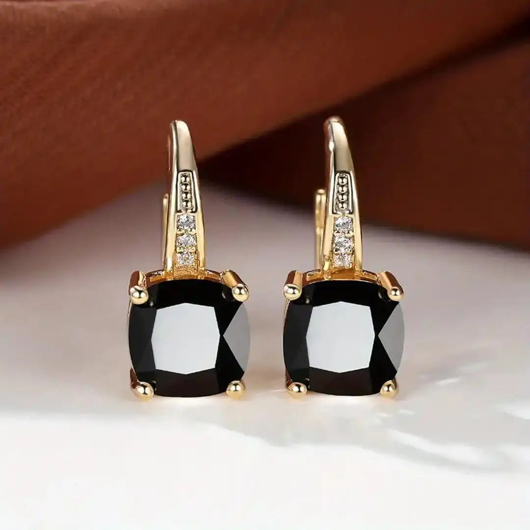 Mystic Sapphire Hoop Earrings