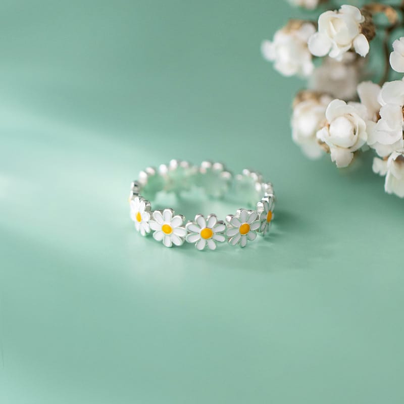 Daisy Crown Ring (Adjustable)