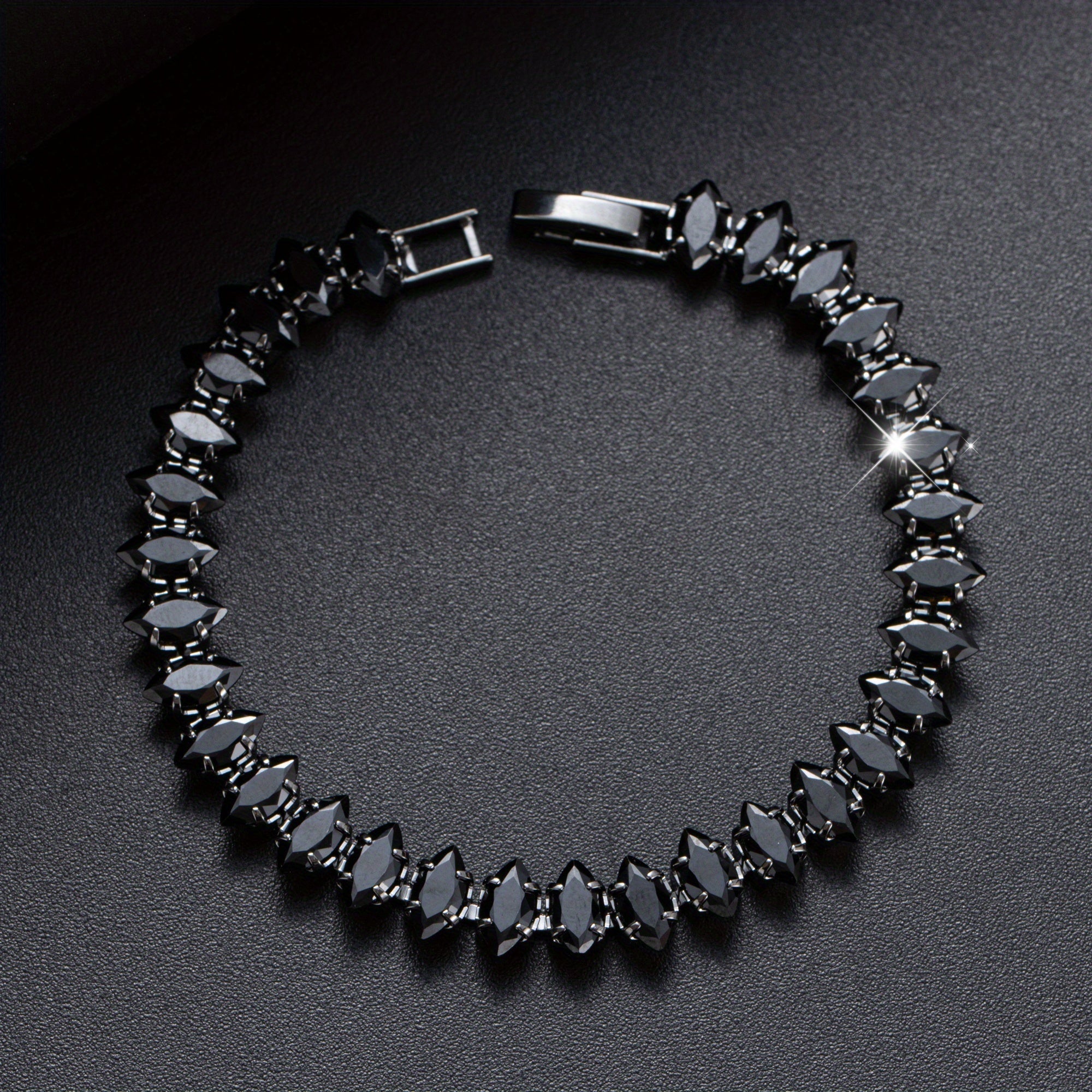 Sophisticated Onyx Copper Bracelet