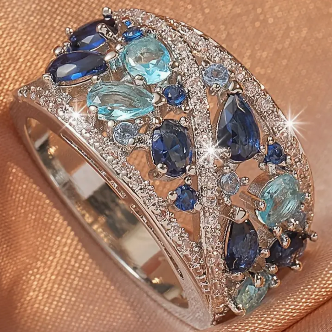 Timeless Blue Zircon Ring