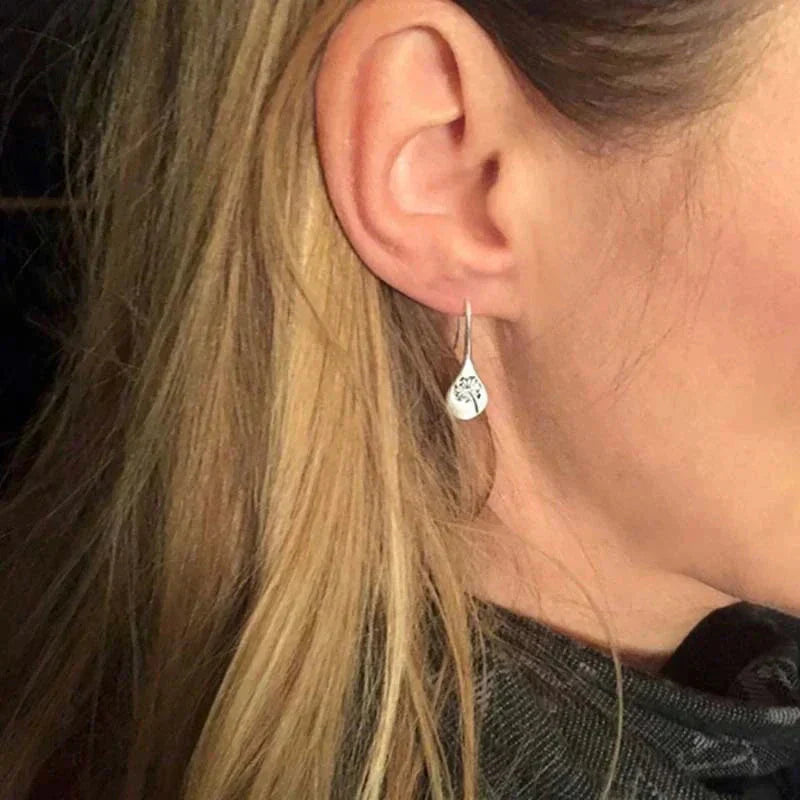 Daisy - Silver Dandelion Earrings