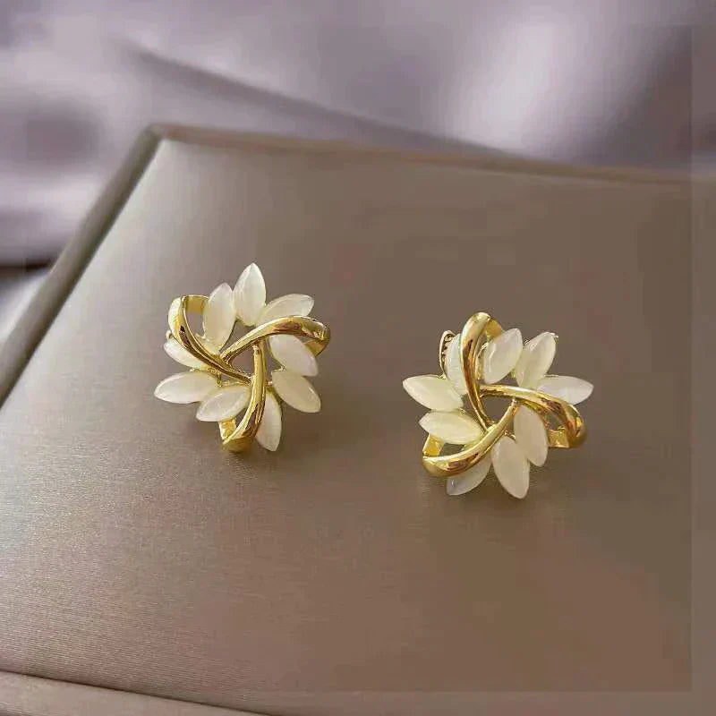 Luxe White Opal Earrings