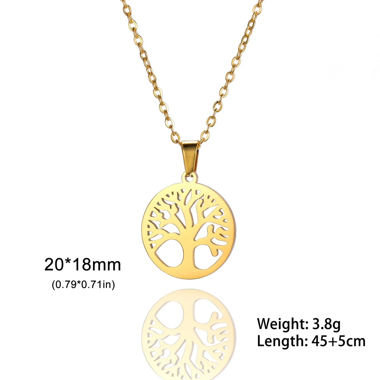 Golden Harmony Tree of Life Necklace