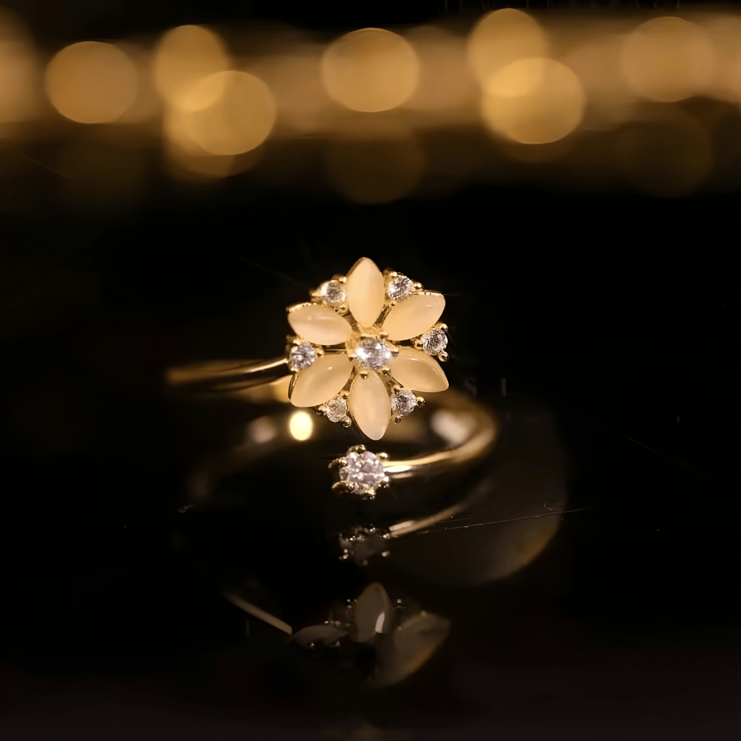 Cream Opal Grace Ring (Adjustable)