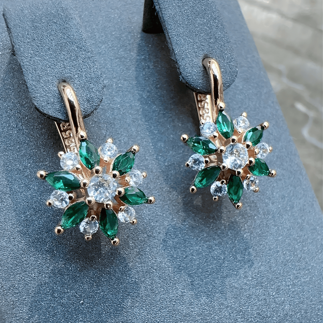 Emerald Bloom Earrings