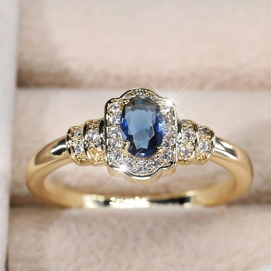 Heirloom Sapphire Halo Ring