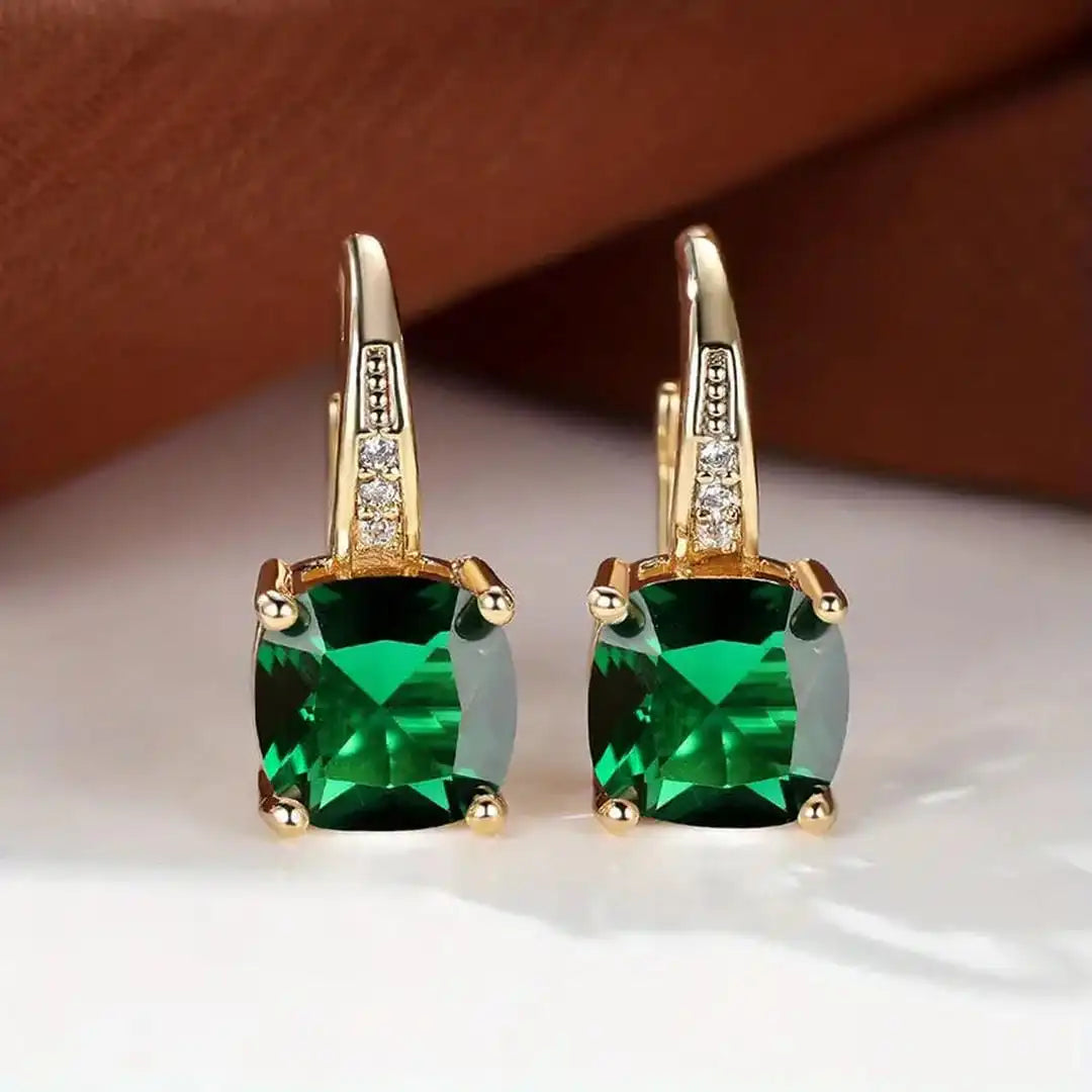 Mystic Sapphire Hoop Earrings
