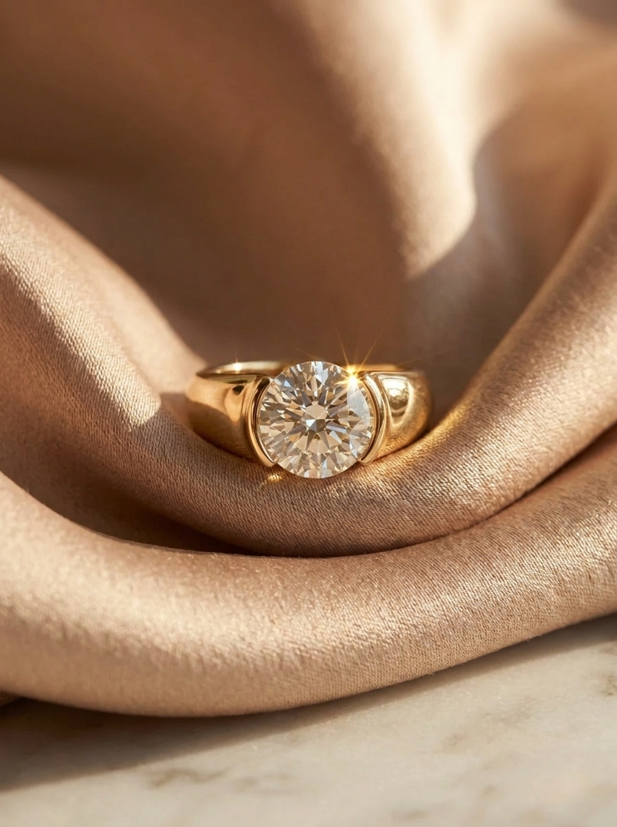 Elegant Vintage Gold Zirconia Ring