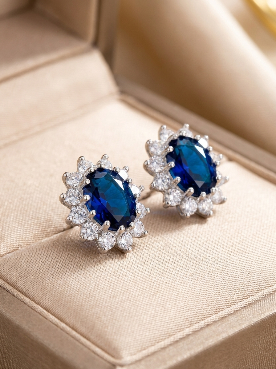 Sapphire Celestial Bloom Earrings