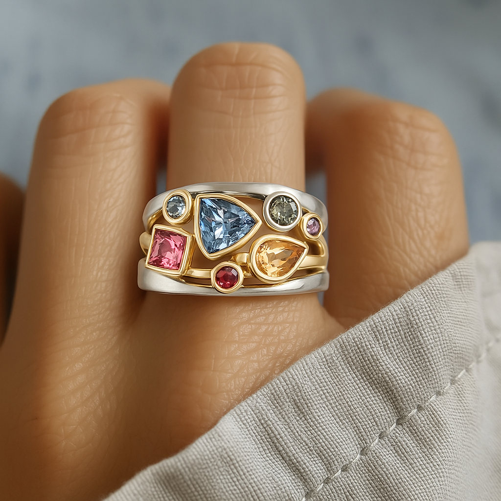 Vintage Colorful Zirconia Ring