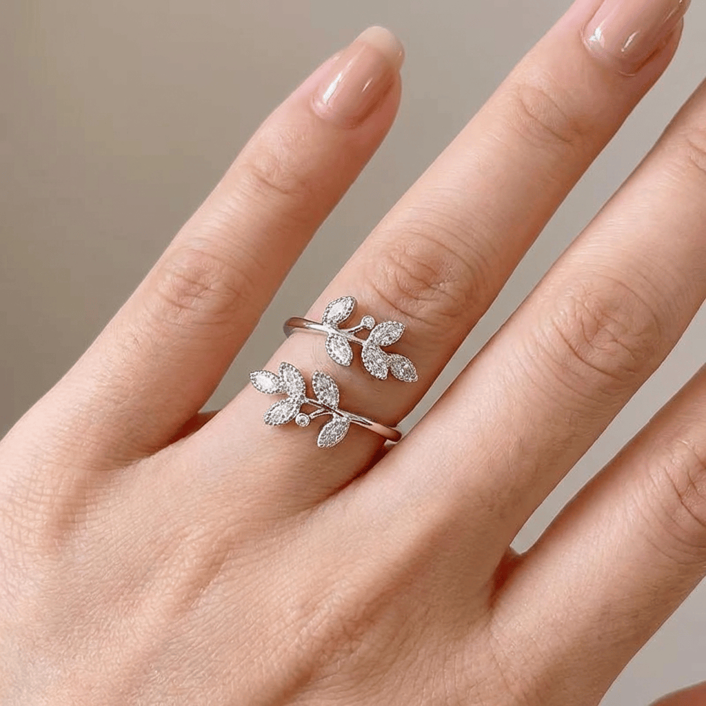 Gold Leaf Wrap Ring (Adjustable)