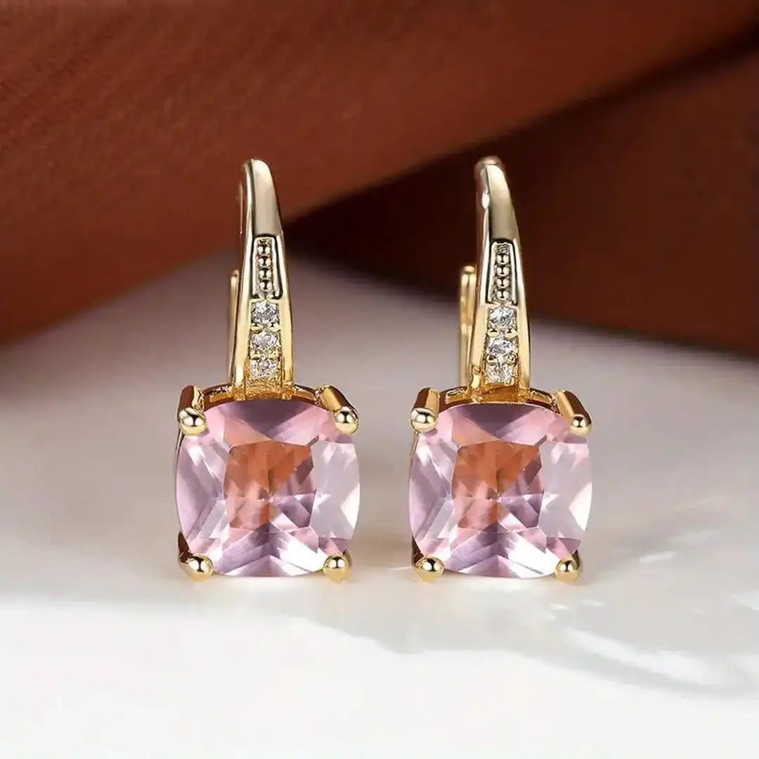 Mystic Sapphire Hoop Earrings