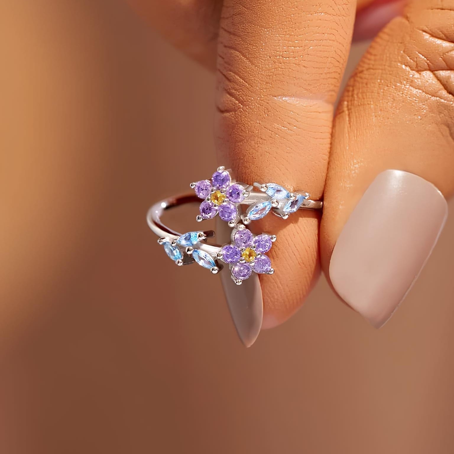 Purple Blue Grace Ring (Adjustable)