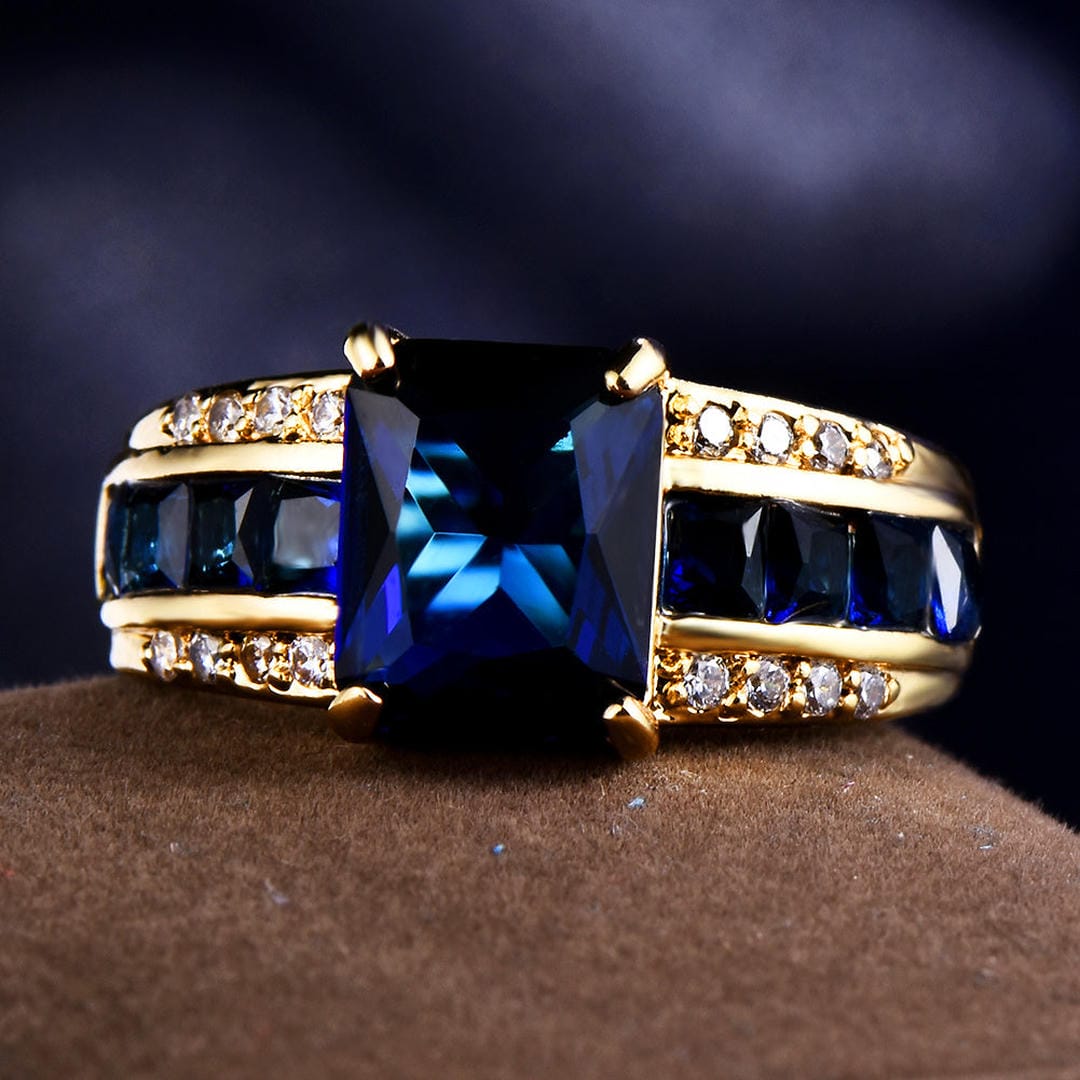 Sapphire Petal Ring