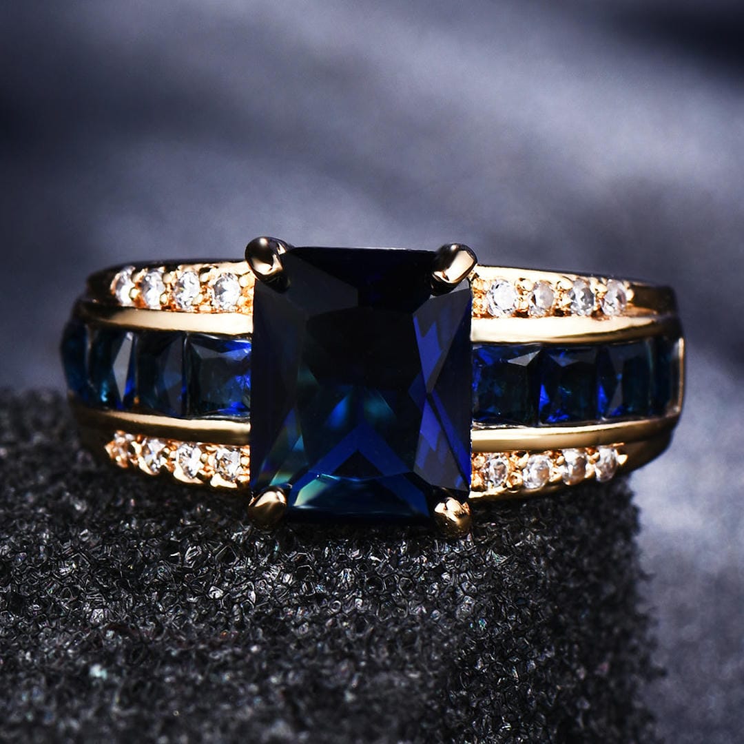 Sapphire Petal Ring