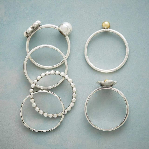 Flower Pearl Rings