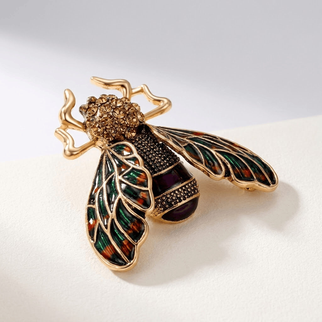 Amber Bee Brooch