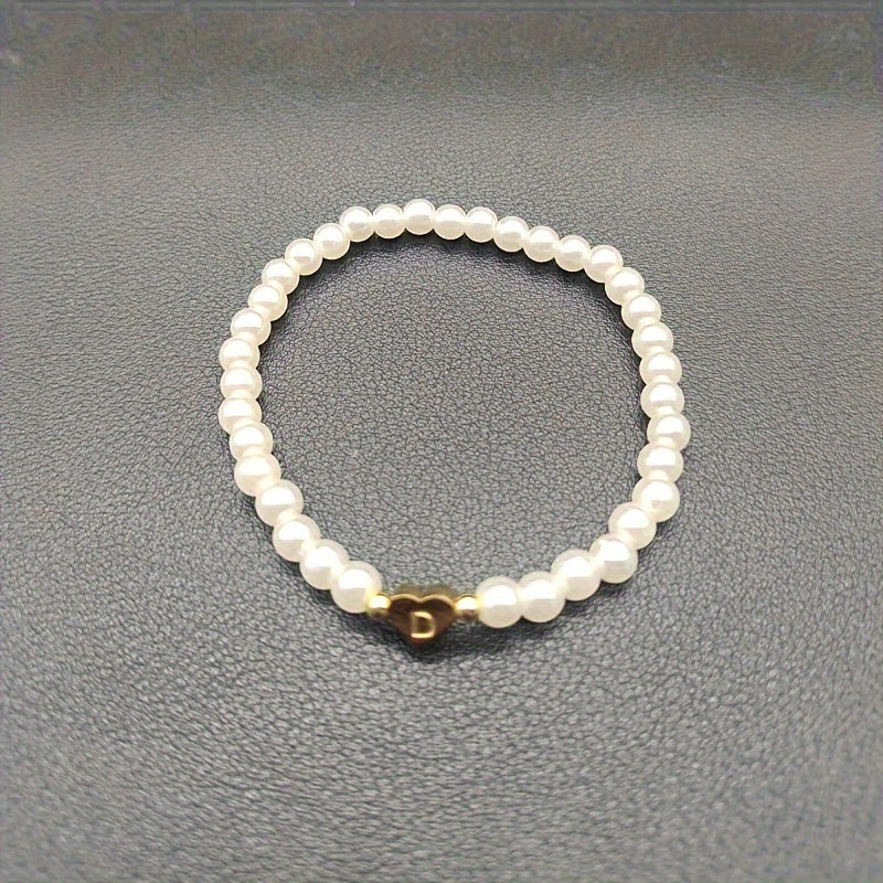 Chic A-Z Heart Initial Bracelet
