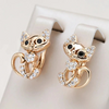 Chic Zirconia Cat Earrings