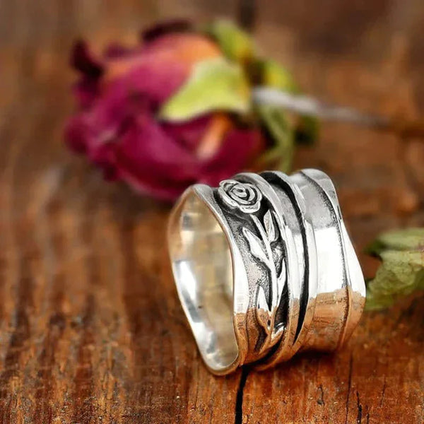 Rose - Boho Silver Ring