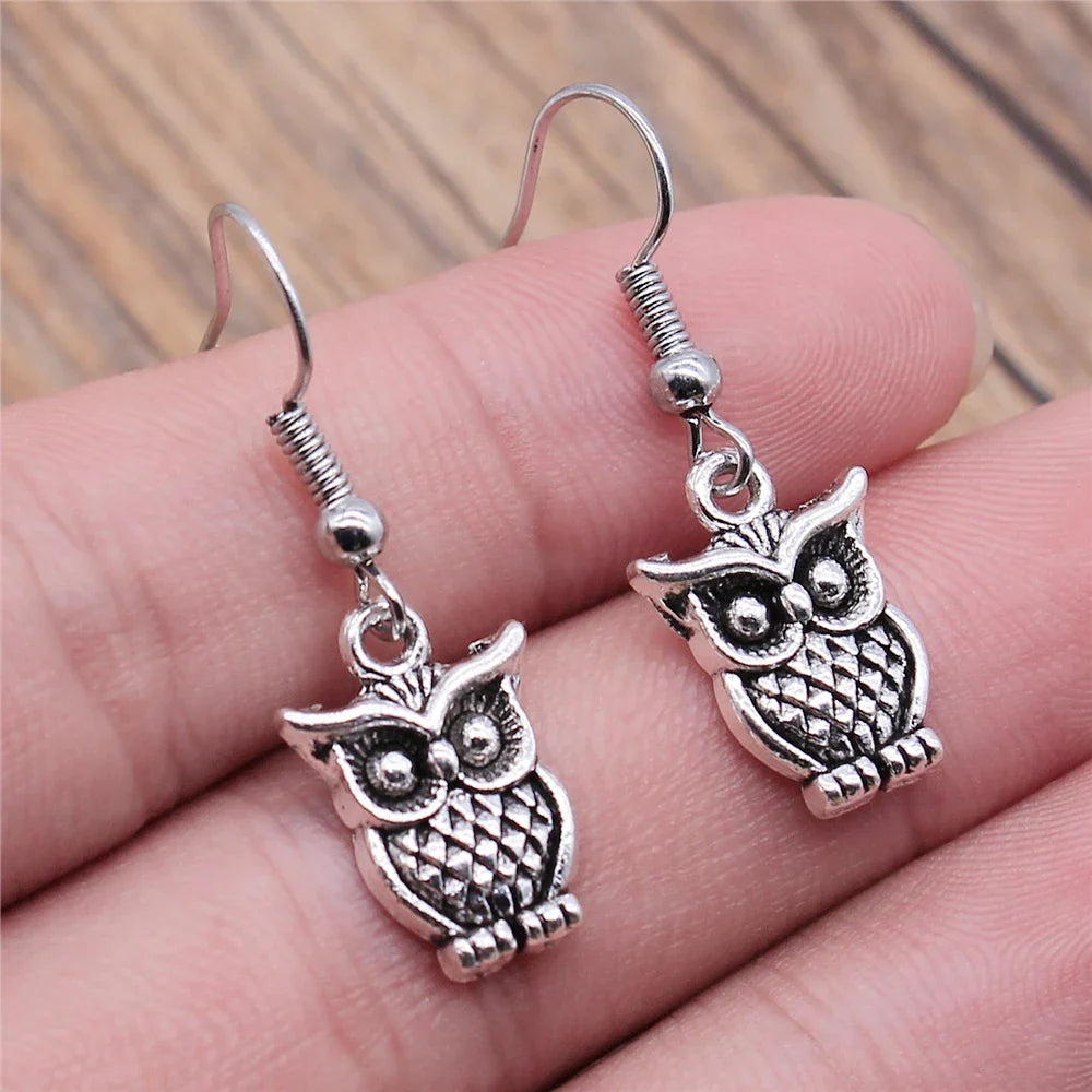 Vintage Owl Bohemian Dangle Earrings