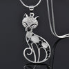 Cats of Love Necklace in Sterling Silver