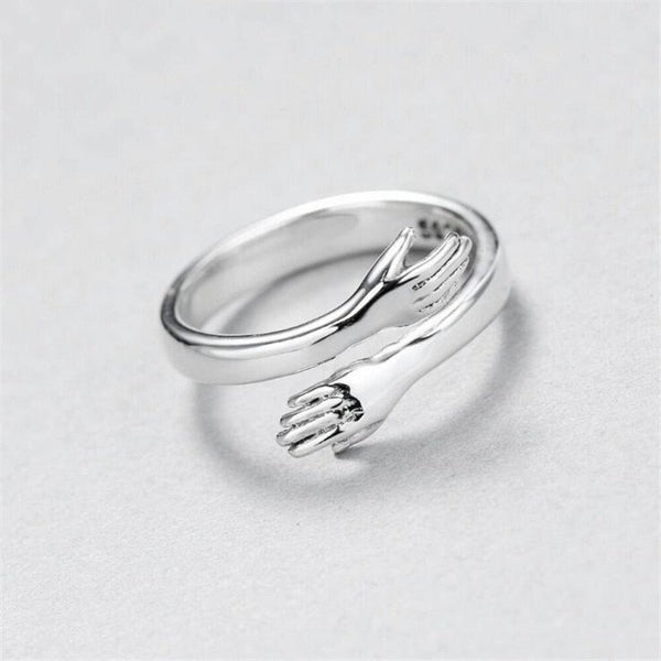 Adjustable Silver Hug Ring