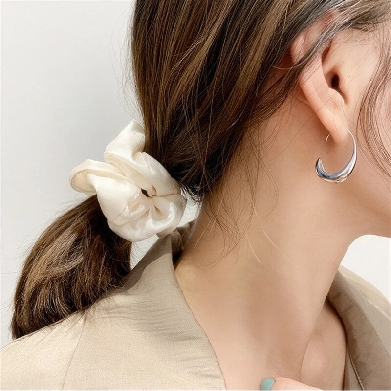 Stylish Gold Hoop Earrings