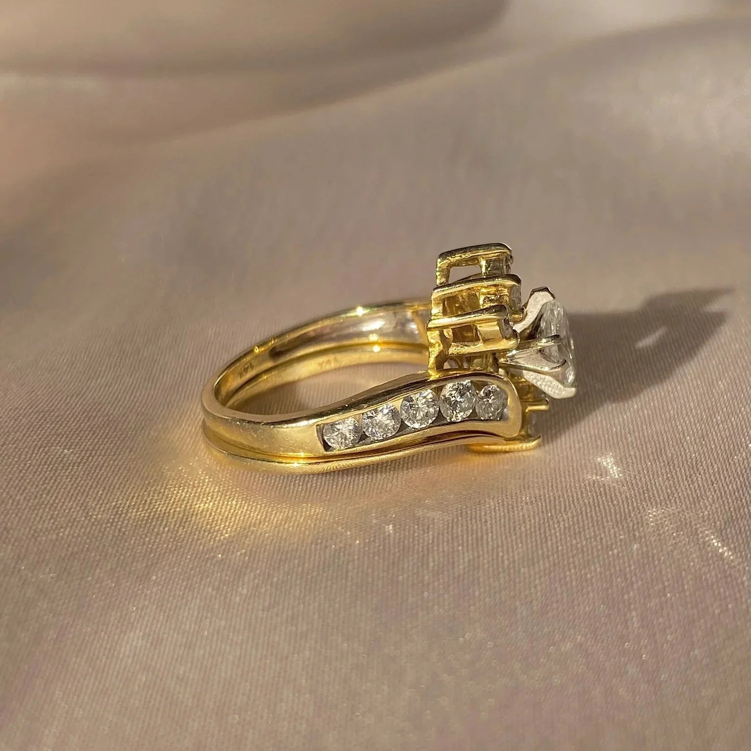Timeless Vintage Gold Zirconia Ring
