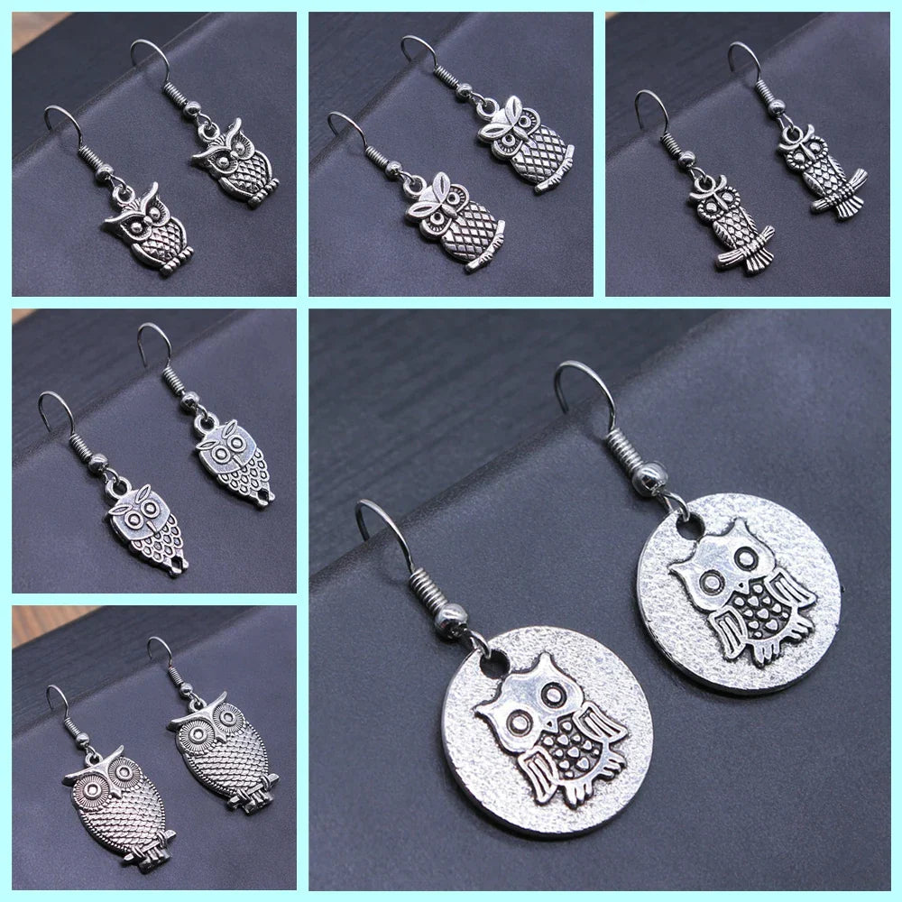 Vintage Owl Bohemian Dangle Earrings