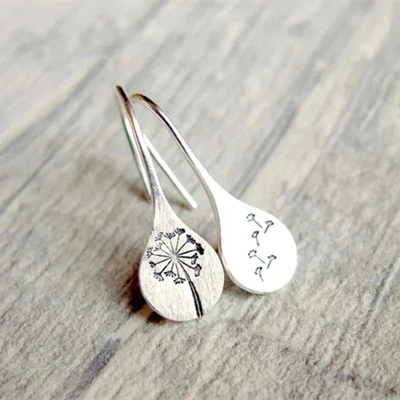 Daisy - Silver Dandelion Earrings