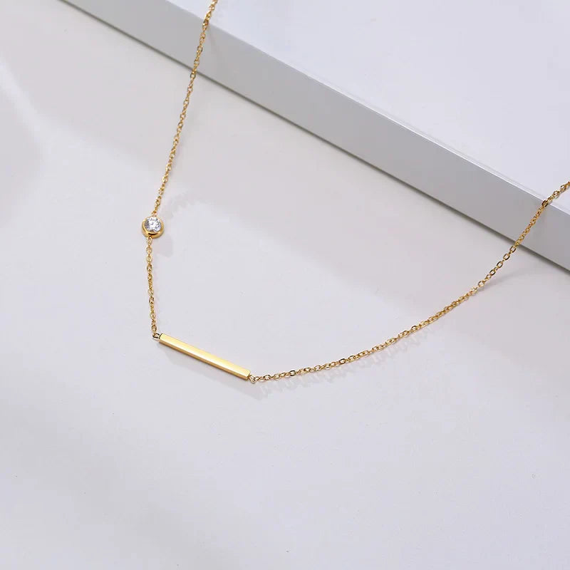 Radiant Sideways Cross Necklace