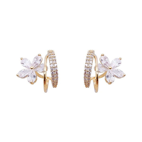 Blossom - Gold Floral Earrings