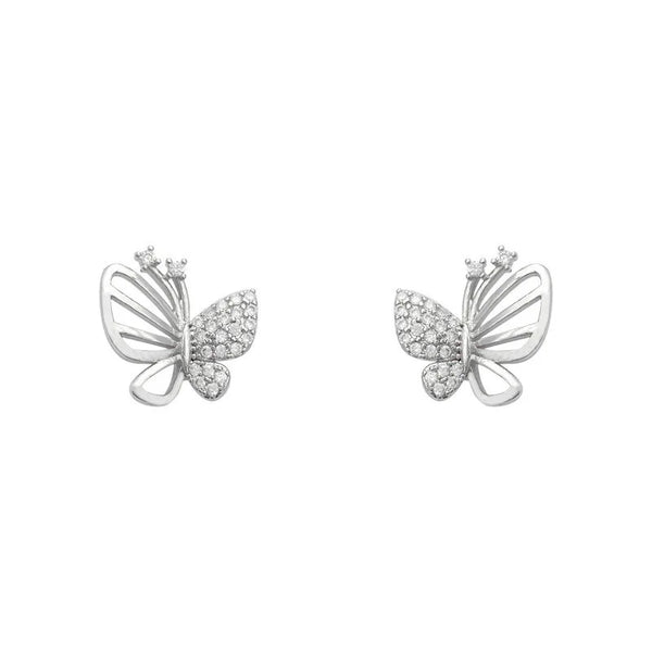 Elegant Zircon Butterfly Stud Earrings