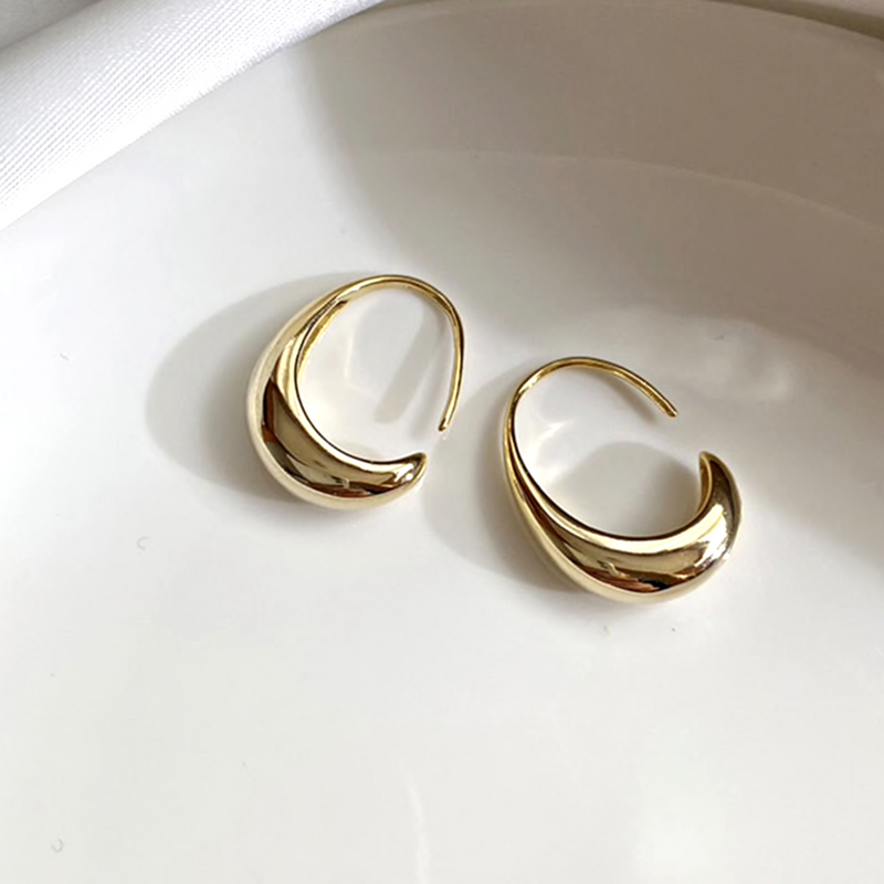 Stylish Gold Hoop Earrings