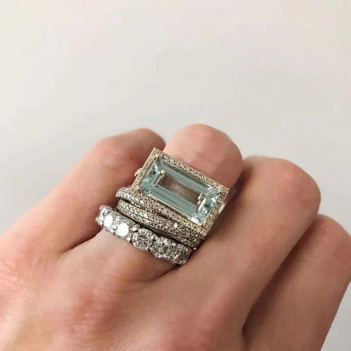 Vintage Silver & Turquoise Ring Set