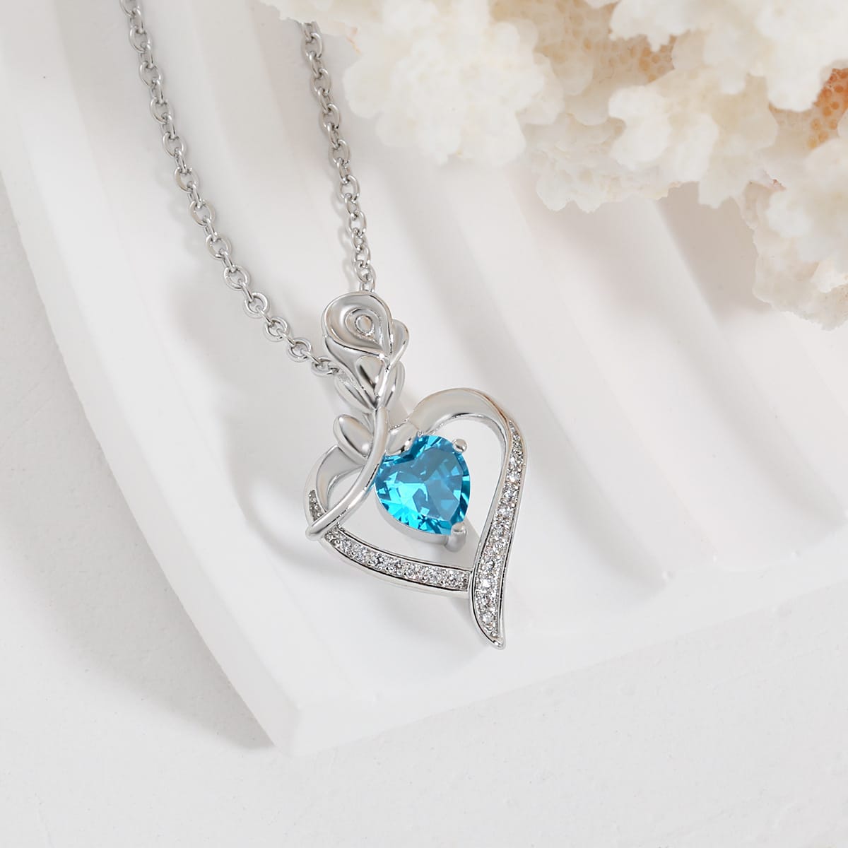 Heart Diamond Grace Necklace