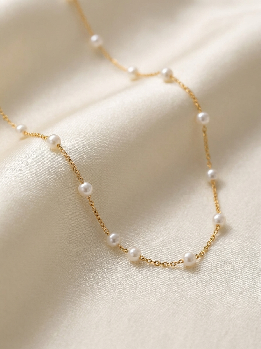 Timeless Pearl Gold Necklace
