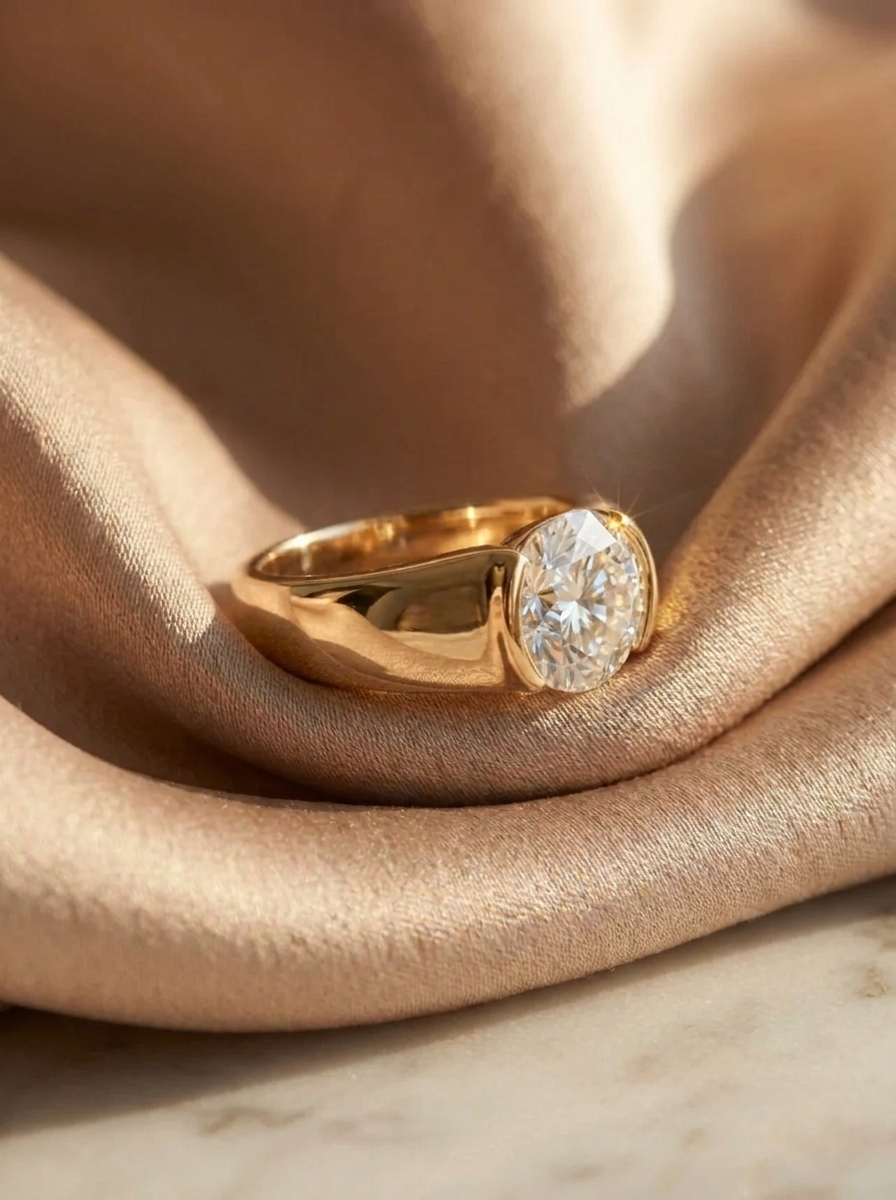 Elegant Vintage Gold Zirconia Ring