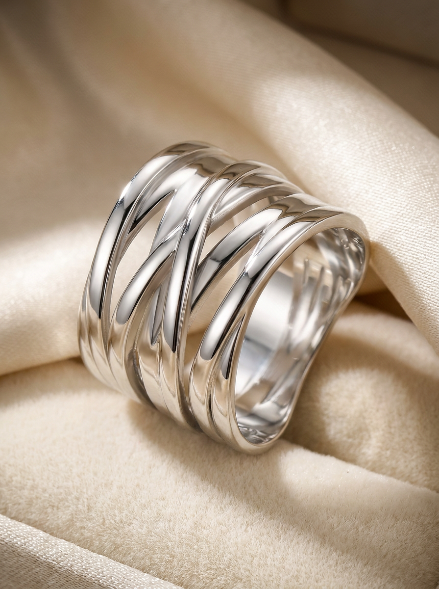 Exclusive Vintage Silver Layered Ring