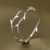 Branch-Shaped Silver Ring